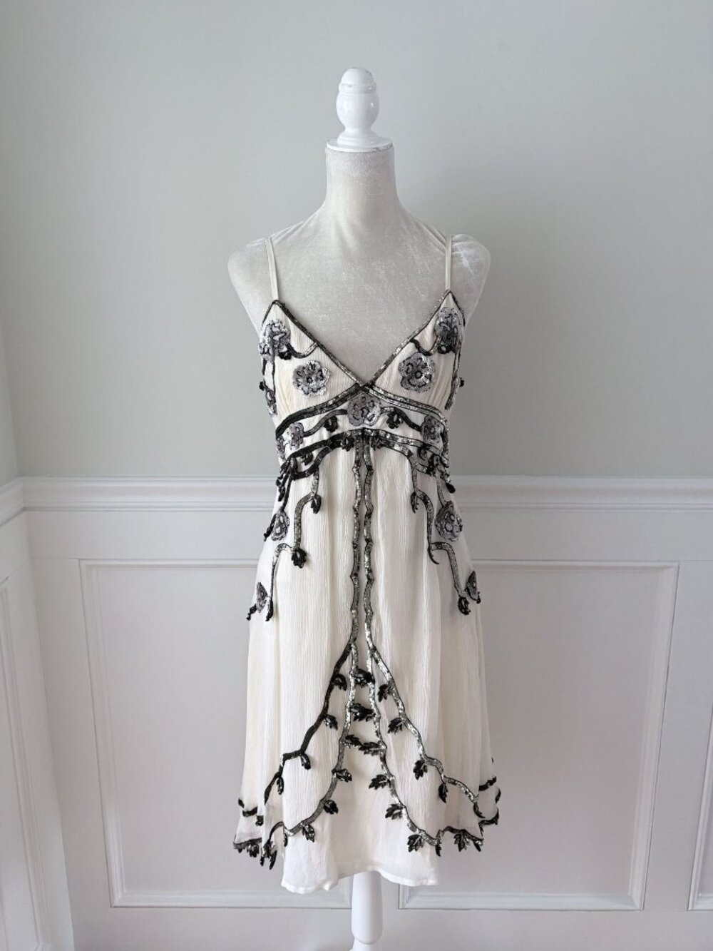 Vintage 2005 Temperley London Runway Beaded Silk Dress NWT UK 12 US 8